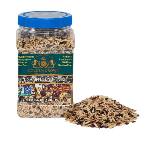 Miniatura 15 de Golden Crown Arroz Salvaje Premium Alto en Proteínas, Envejecido Naturalmente Sin Gluten + Libre de OMG Vegano, Granos Sabrosos y Deliciosos Bajos