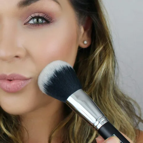 Miniatura 9 de Brocha grande de maquillaje en polvo de acabado, brochas de maquillaje grandes y esponjosas para cara completa, contorno bronceador corporal
