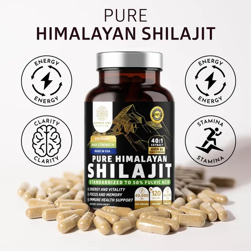 Miniatura 3 de Suplemento Shilajit puro del Himalaya para hombres y mujeres, [40,000 mg de fuerza máxima] contiene 50% de ácido fúlvico con más de 85 minerales