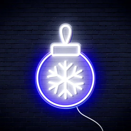 Miniatura 9 de ADVPRO Letrero de neón LED de silicona de la flexión del ornamento del árbol de Navidad - azul - st16s32-fnu0119-b