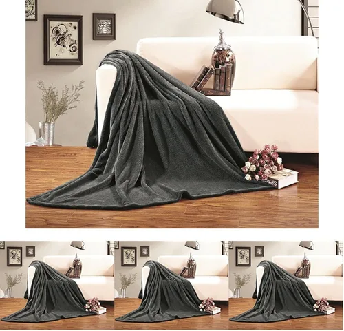 Miniatura 31 de Elegant Comfort Manta ultrasuave de microterciopelo de lujo, suave, mullida, tamaño matrimonial/queen, verde
