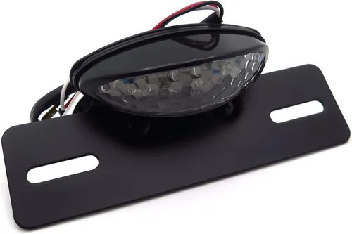 Miniatura 7 de Cateye - Luz trasera para placa de matrícula de aleación grande Cafe Racer Bobber motocicleta