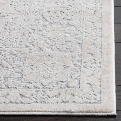 Miniatura 4 de SAFAVIEH Alfombra 8x10 - Colección Reflection - Grande - Gris Claro y Crema, Sin Desprendimiento y Fácil Limpieza, Ideal para Sala de Estar, Gris