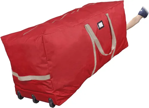 Miniatura 3 de Bolsa de almacenamiento rodante para árbol de Navidad ProPik, se adapta a árboles de hasta 9 pies, 28 pulgadas x 16 pulgadas x 60 pulgadas, Rojo