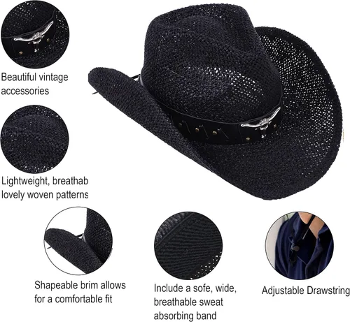 Miniatura 28 de Sombrero vaquero de paja con banda decorada, para disfraces de niños, de Simplicity