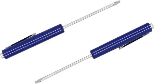 Miniatura 6 de Mini Destornillador de Bolsillo Azul Destornillador Portátil Ranurado con Puntas Ranuradas Magnéticas Fuertes 2 Piezas