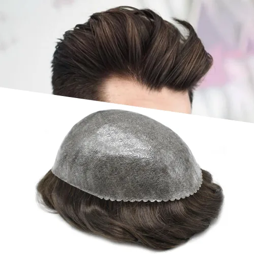 Miniatura 37 de LYRICAL HAIR Toupee para hombres, todos los postizos de piel de polietileno, negro, marrón, rubio, sistema de cabello humano, repuesto natural, #22R