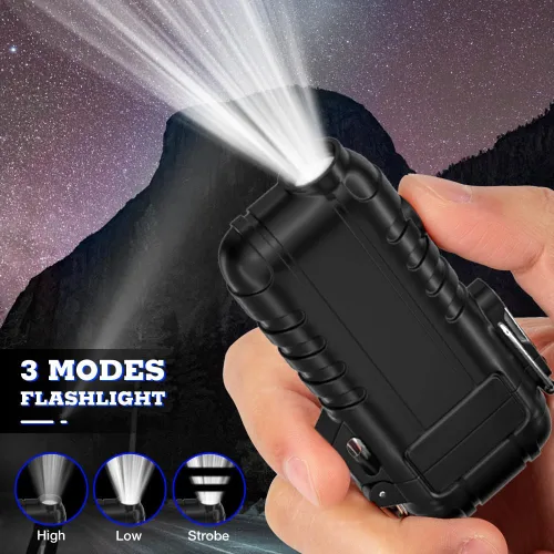 Miniatura 5 de LcFun Encendedor eléctrico recargable USB C, encendedores de plasma impermeables con pantalla LED de batería, encendedores de arco largo resistente