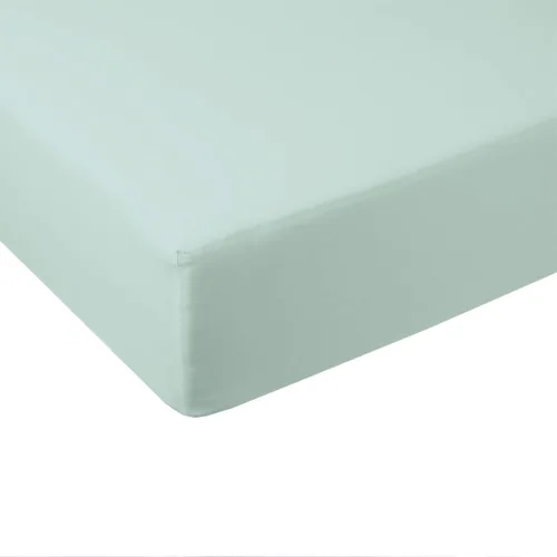 Miniatura 6 de Sábana bajera de 600 hilos, viscosa de bambú tamaño individual extra larga XL, color verde azulado
