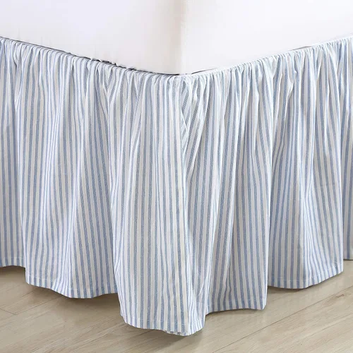 Miniatura 3 de Laura Ashley - Falda de cama individual, tela 100% algodón con una construcción suave y ligera, longitud de caída de 14.5 pulgadas, diseño de ropa