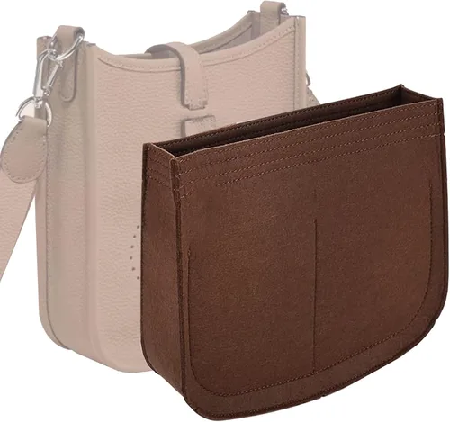 LOUKAYCCI Organizador de bolso para H Evelyne 29 bolsas, inserto de fieltro prémium para bolso (E29, marrón)