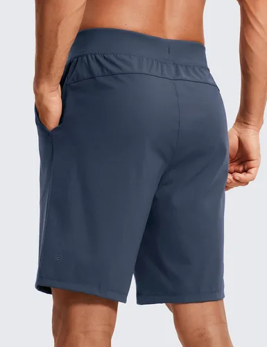 Miniatura 2 de CRZ YOGA Men's Four-Way Stretch Workout Shorts - 9'' Linerless Soft Durable for Casual Athletic with Pockets