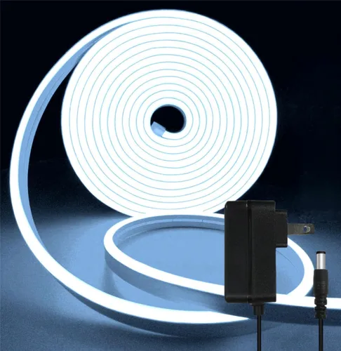 Miniatura 15 de Tira de luz LED de neón inteligente IC de 6.56 pies, tira de luz LED con aplicación/control remoto, cambio de color, sincronización de música, tira