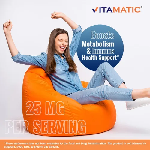 Miniatura 6 de Vitamatic Vitamina B6 (Piridoxina HCI), 25 mg 250 Comprimidos Vegetarianos