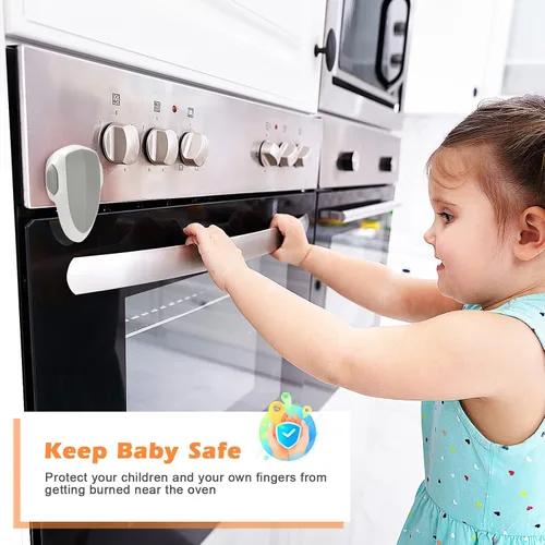 Miniatura 2 de 2 cerraduras de puerta para horno, seguridad para niños, horno a prueba de bebés, cerradura frontal para horno a prueba de niños, fácil de instalar