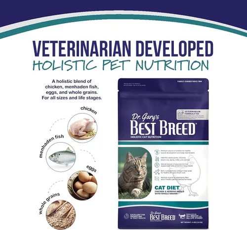 Miniatura 4 de Best Breed Dieta para gatos fabricada en Estados Unidos [alimento seco natural para gatos para todas las edades] – 4 libras.