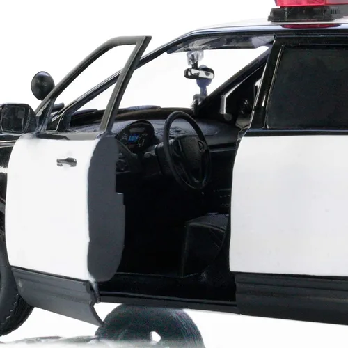 Miniatura 5 de Motormax 79536 2015 Ford Police Interceptor Utility Negro y Blanco con barra de luz intermitente, luces delanteras y traseras y 2 sonidos 1/24