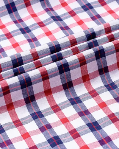 Miniatura 5 de Alimens & Gentle Camisas a cuadros con botones para hombre, camisas de vestir de manga larga de algodón, camisas de guingán de ajuste regular