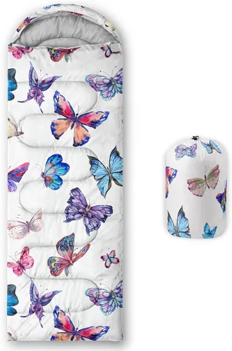 Miniatura 10 de CVHOUSE - Sacos de dormir para acampar, para 3 estaciones, clima cálido y fresco, ligeros, resistentes al agua, para adultos y niños