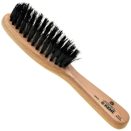 Miniatura 12 de Kent BRD2 - Cepillo de cerdas de jabalí para barba para hombre, cerdas de jabalí blancas naturales especialmente cortadas para dar forma y aseo