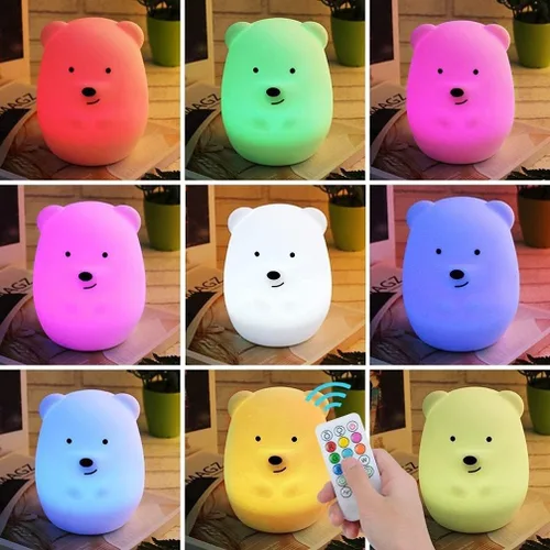 Miniatura 4 de Luz nocturna para niños, lámpara de noche para niños/adultos, luz multicolor con control remoto, resistente a la rotura, cuidado de los ojos