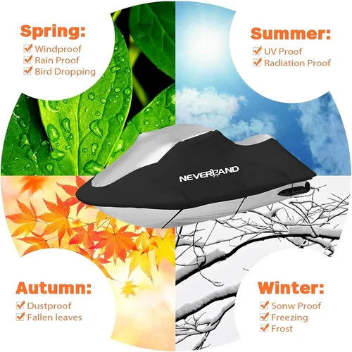 Miniatura 8 de Funda para moto acuática compatible con Yamaha Seadoo, funda para moto acuática remolcable de 2 3 plazas, resistente a los rayos UV, impermeable