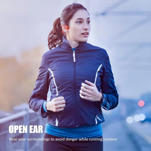 Miniatura 3 de Auriculares de Oído Abierto YouthWhisper - Auriculares de Conducción Ósea Bluetooth Impermeables IPX5, Carga Tipo-C, Batería de Larga Duración, 25g