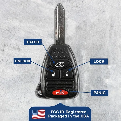 Miniatura 5 de KeylessOption Llavero para 2004 2005 2006 2007 2008 2009 2010 2011 2012 2013 2014 2015 2016 Chrysler 300 Dodge Durango Ram Jeep Cherokee Remote, 4