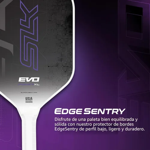 Miniatura 6 de Selkirk Sport SLK Evo Pickleball Paletas Evo Power, control e híbrido Pala de pickleball de fibra de vidrio o fibra de carbono Power Púrpura