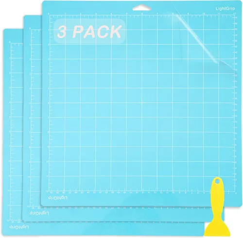 Miniatura 10 de THANMAO Paquete de 3 alfombrillas de corte de agarre estándar, alfombrillas de corte de agarre estándar de 12 x 12 pulgadas para Cricut Maker