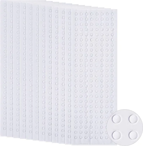 Outus 2400 piezas de puntos de espuma de doble adhesivo 3D cintas adhesivas de puntos para manualidades, arte o suministros de oficina, 12 hojas,