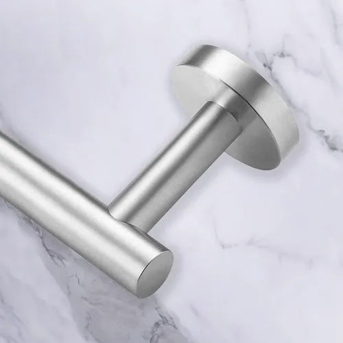 Miniatura 4 de Cilee Toallero de baño de níquel cepillado, 2 toalleros dobles de 16 pulgadas, toallero de baño para baño, soporte para toallas de baño, montaje