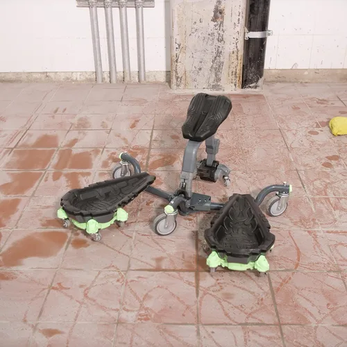Miniatura 5 de Rodilleras rodantes V3, rodilleras móviles ergonómicas duraderas con asiento, capacidad de giro de 360°, soporta 360 libras, compactables, óptimas