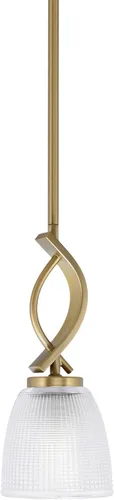 Miniatura 99 de Toltec Lighting Cavella Stem Colgado Mini colgante, acabado grafito, vidrio de muselina blanca de 4 pulgadas