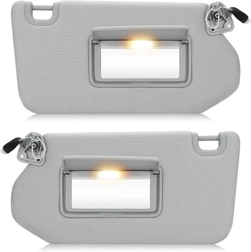 Miniatura 13 de Visera solar con luz para Nissan Pathfinder 2013-2018, Infiniti QX60 2014-2017, JX35 2013, reemplazo de visera solar beige del lado izquierdo