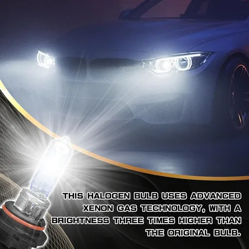 Miniatura 5 de Bombilla halógena H1 para faros delanteros H1, bombillas halógenas ultra blancas brillantes de 12 V 100 W, haz alto y bajo, bombillas antiniebla