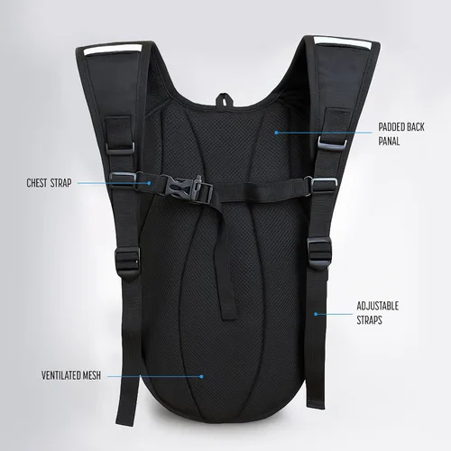 Miniatura 6 de Mochila de senderismo con bolsa de agua XL (4L, 135 onzas), bolsa de hidratación de boca ancha con válvula de mordida a prueba de fugas, apertura