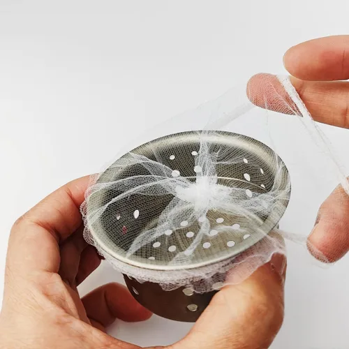 Miniatura 4 de GXXMEI 500 Piezas Bolsas de Filtro de Malla Colador Desechables para Fregadero, Elásticas Anti-Obstrucción, Se Adapta a la Mayoría de Tamaños