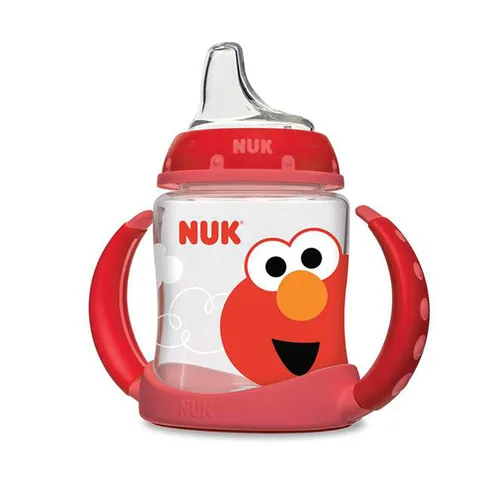 NUK - Copa de aprendizaje de Sesame Street, Elmo de 5 onzas – Vaso antigoteo sin BPA