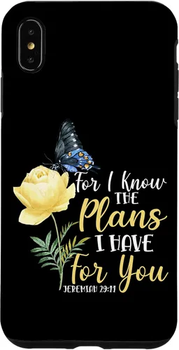 Miniatura 11 de iPhone 16 Christian Bible Verse Butterfly Rose Flower Jeremiah 29:11 Case