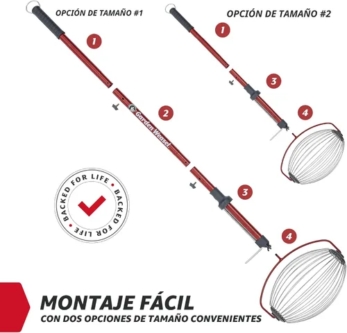 Miniatura 3 de GARDEN WEASEL Rodillo recolector de tuercas grande – Herramienta colectora de tuercas para nueces, pelotas de tenis y más – Recogedor de patio