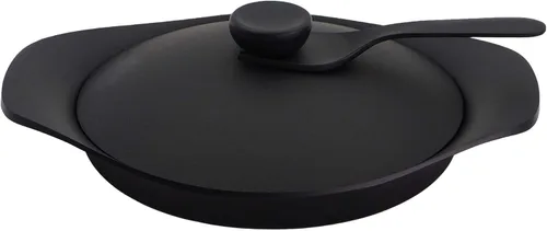 Miniatura 5 de Sori Yanagi Nanbu - Sartén de aceite con diseño simple y alta practicidad, fabricada en Japón, tapa de hierro y mango incluidos, compatible