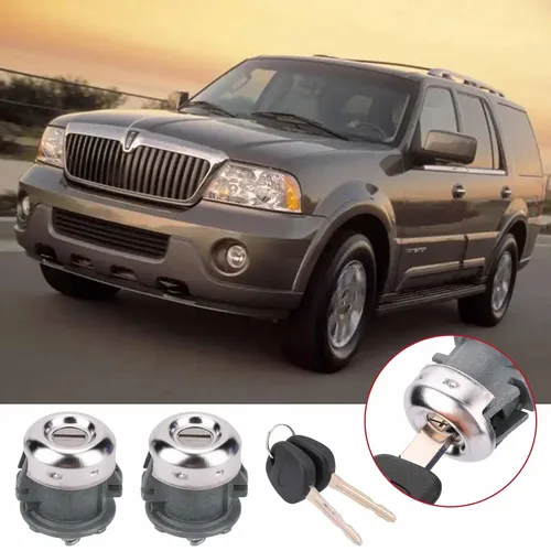 Miniatura 5 de Cilindro de cerradura de puerta con juego de llaves compatible con Ford F150 1997-2011 F250 1997-99 F350 Super Duty 1998-2016 - Sustituye a