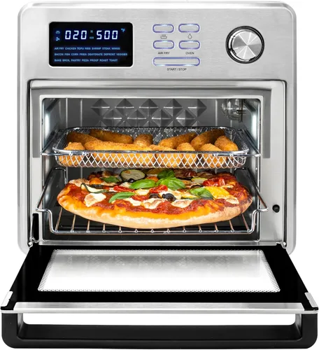 Miniatura 5 de Kalorik MAXX® AFO 47797 SS 16 cuartos de galón, tostadora 9 en 1, tostadora, tostadora, hornear, asador, parrilla, deshidratador, 21 presets