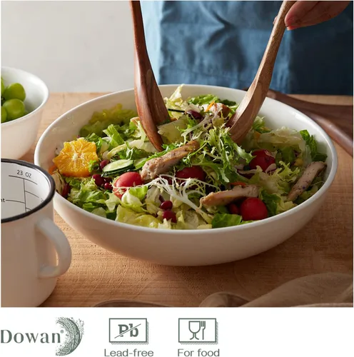 Miniatura 4 de DOWAN Tazones de sopa, cuenco de ramen para fideos, cuencos grandes de cereales de 39 onzas para cocina, tazones decorativos de 7 pulgadas, aptos