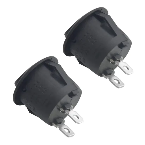 Miniatura 6 de 20 interruptores basculantes redondos de encendido y apagado de 2 pines SPST para barco, AC 6A/125V 10A/250V con cable pre-soldado para automóvil