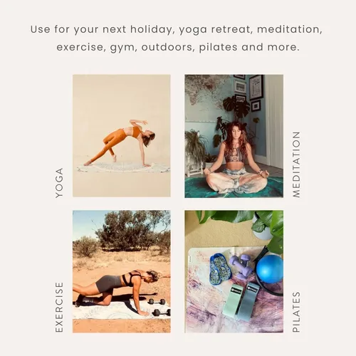 Miniatura 5 de Esterilla de yoga de viaje de 0.059 in Tapete plegable y ligero Uso para viajes, mochileros, retiro de yoga, al aire libre, gimnasio, pilates