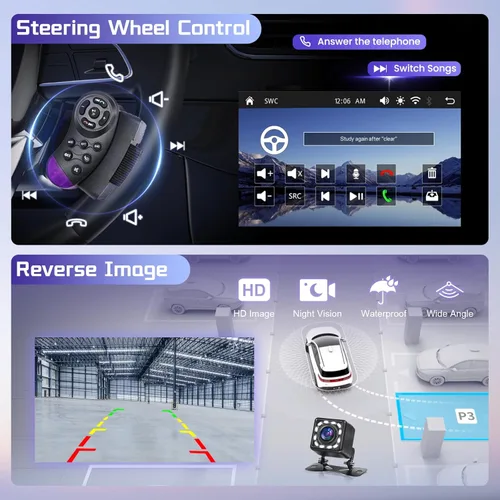 Miniatura 5 de Reproductor Multimedia MP5 Estéreo para Automóvil Single DIN de 7 Pulgadas con Carplay Inalámbrico Android Auto, Radio de Coche de 1 DIN
