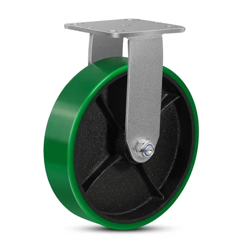 Miniatura 63 de Ruedas giratorias, ruedas industriales de 4 pulgadas resistentes, poliuretano en rueda de acero, ruedas giratorias de placa superior