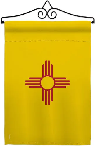 Miniatura 17 de Bandera de jardín de Estados Nuevo México Set de madera Regional Estados Unidos Territorios Americanos República País Particular Área Pequeña